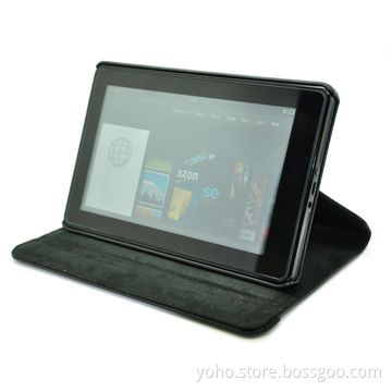 360 Degrees Rotating Leather Case for Amazon Kindle Fire with Stand for Any Angle